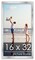 16x32 Solid Wood Picture Frame with UV-Resistant Acrylic & Acid-Free Backing, Available in 6 Finishes: Matte Black, Matte White, Metallic Bronze, Silver, Natural Wood Grain & Mahogany